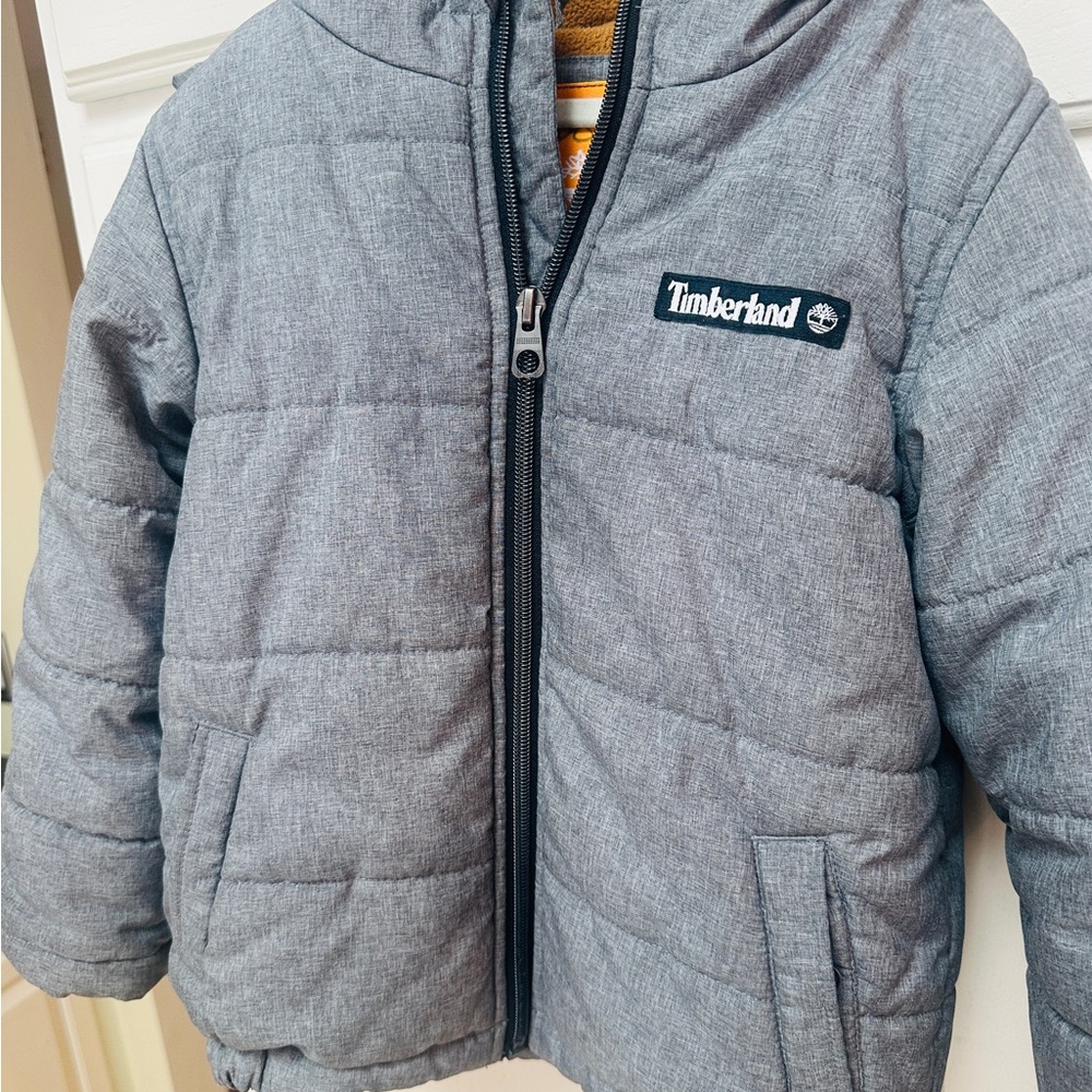 Timberland Kids Charcoal Puffer Coat